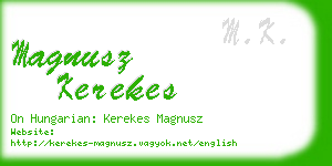 magnusz kerekes business card